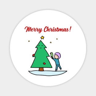 Merry Christmas - Sustainable Tree Magnet